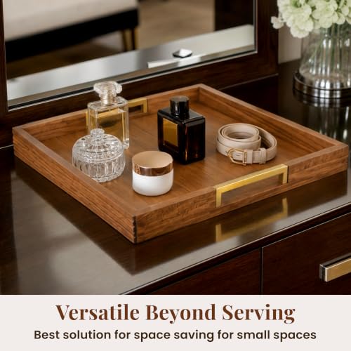 Large Square Ottoman Tray for Living Room and Coffee Table