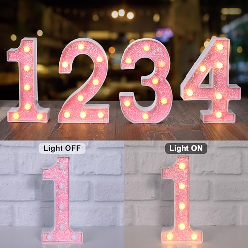 Pink Light up Letters