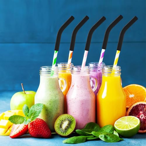 6pcs Food Grade Silicone Metal Straw Tips (6 Count)