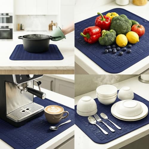 Silicone Dish Drying Mat for Multiple Usage