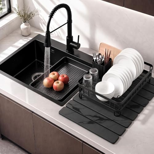 Large Stone Dish Drying Mat for Kitchen Counter (2 Count)