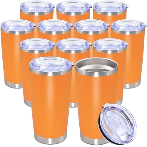 20oz Tumbler Stainless Steel Tumbler Coffee Tumbler with Lid Orange