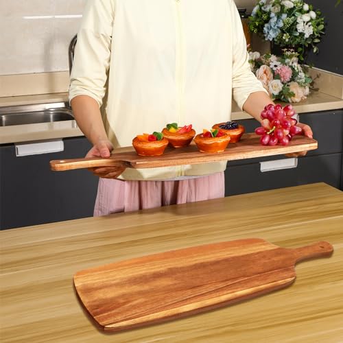 3 Pcs Acacia Wood Cutting Board with Handle
