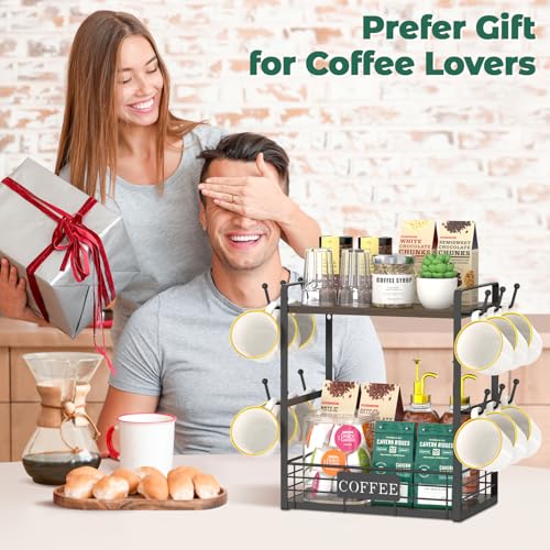 Coffee Mug Cup Holder Tree Bar Station Organizer