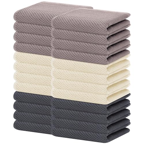 100% Cotton Waffle Weave Kitchen Dish Towels 24 (24 Count)