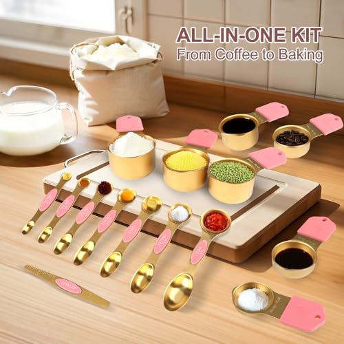 16 Piece Magnetic Measuring Cups & Spoons Set (15 Count)