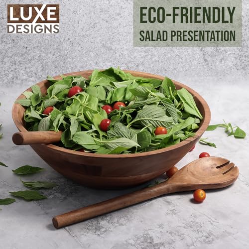 Wooden Salad Bowl Set