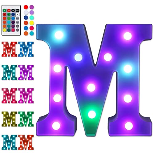 Colorful LED Letter Lights with Remote