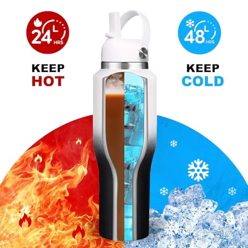 SENDESTAR 40oz Stainless Steel Water Bottle