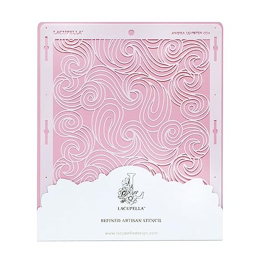 Cake Stencil Seamless Delicate Pattern for Decorating Tall Double Barrel Cake to Use with Buttercream