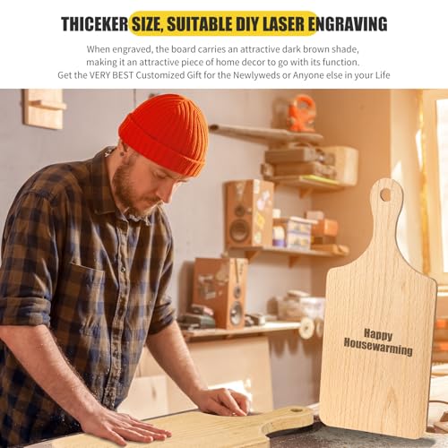 6 Pcs Wood Cutting Boards Bulk 11 Inch with Handle (6 Count)