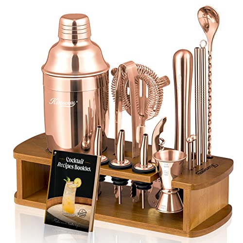 Cocktail Shaker Set Bartender Kit with Stand (15 Count)
