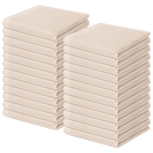 100% Cotton Waffle Weave Kitchen Dish Cloths 24 (24 Count)