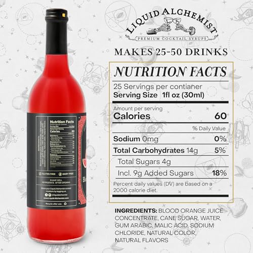 Blood Orange Syrup for Cocktails (25.4 Fl Oz)