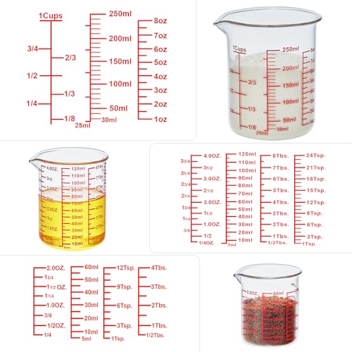 Glass Measuring Cups with Spouts