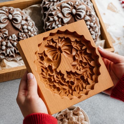 Wooden Springerle Cookie Molds for Baking
