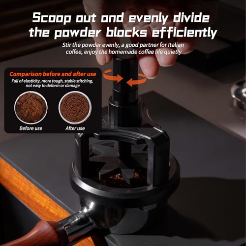 Adjustable WDT Tool Espresso Stirrer Distribution Tool 304 Stainless Steel Needles Coffee Distributor Detachable Coffee Powder Stirrer