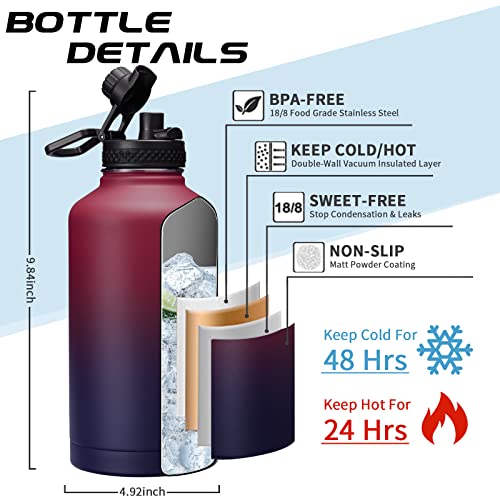 64OZ Vacuum Insulated Water Bottle (9 Count)