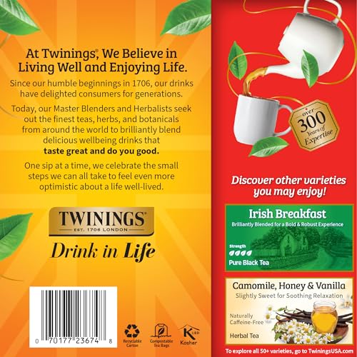 English Breakfast Black Tea Individually Wrapped Bags (100 Count)