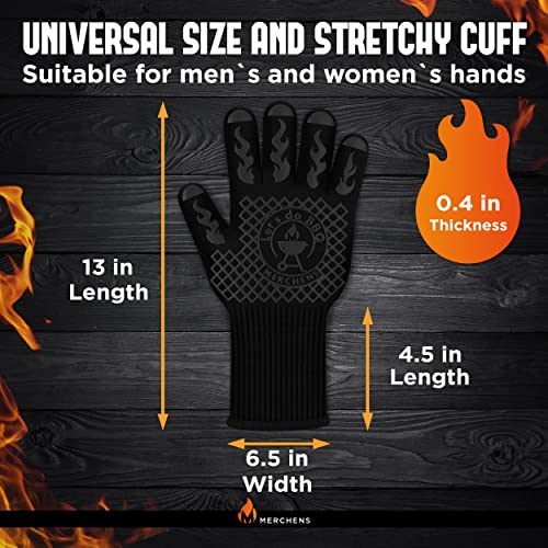 BBQ Grill & Oven Gloves 1472°F Heat Resistant (16.16 Ounce)