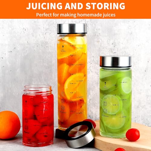 Glass Juice Bottles 4 Pack 20 oz (4 Count)