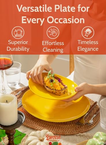 7.8 Inch Porcelain Dessert Plates Set of 6 (6 Count)