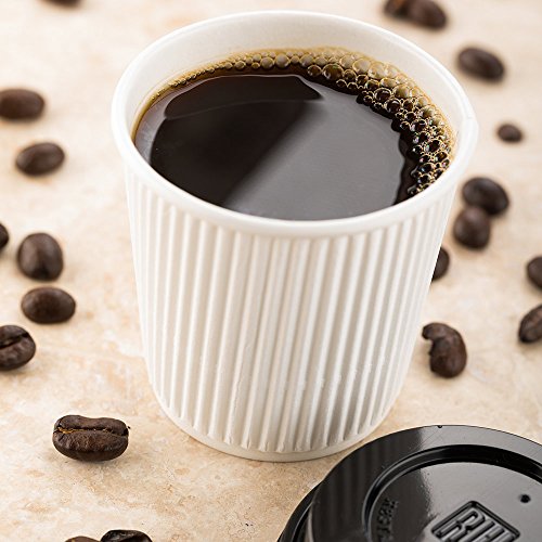 Ripple Wall Coffee Cups 500 Count 4 Ounce Insulated White Paper Cups