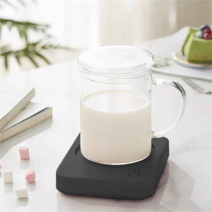 VOBAGA Coffee Mug Warmer, 4 Hours Auto Shut Off Cup Warmer for Office Home Desk with 3 Temperature Settings, Electric Coffee Warmer for Cocoa,Tea, Milk, Soup, Coffee Gifts Accessories for Women Men