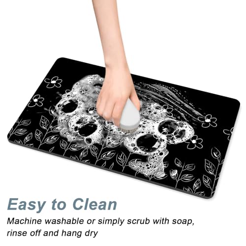 Coffee Mat 12" x 19" Cute Coffee Bar Mats for Espresso Machine Station Accessories and Organizer