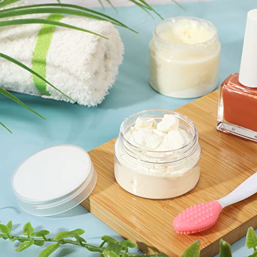 4 Pcs Plastic Jars Wide Mouth with Lids