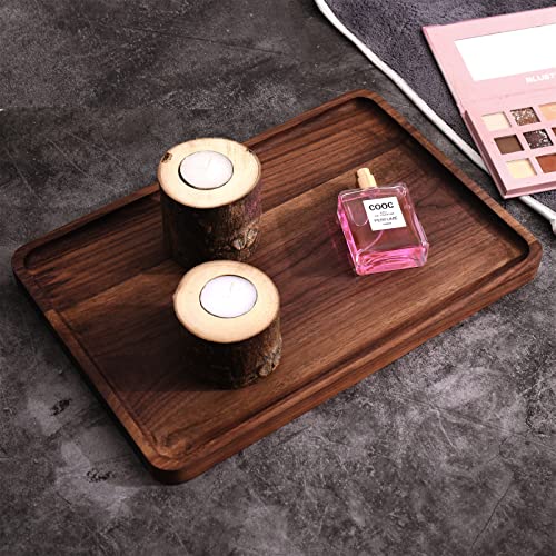 Rustic Walnut Wood Serving Tray