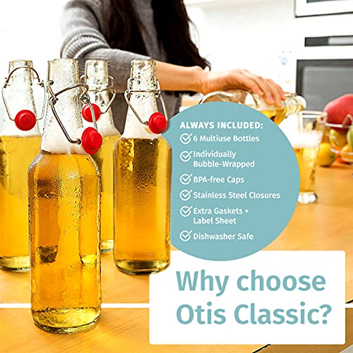Clear Swing Top Glass Bottles (6 Count)