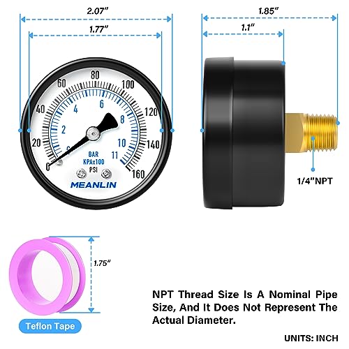 0 160Psi Well Pump Pressure Gauge 1