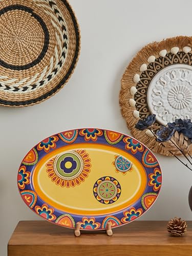 Tunisian Ceramic 16 inch Oval Platter
