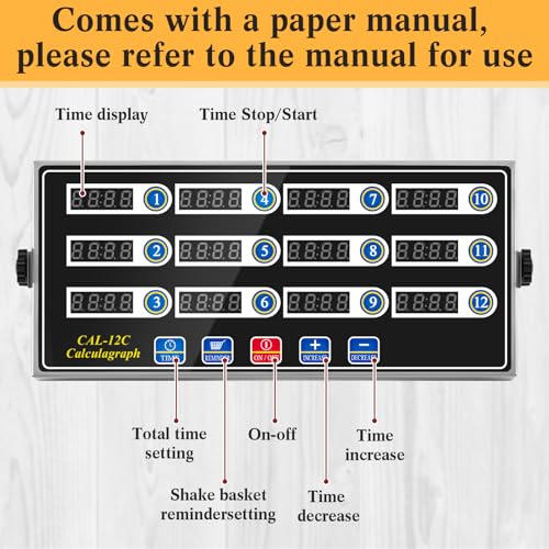 2 Pack Commercial Digital Kitchen Timer for Cooking (2 Count)