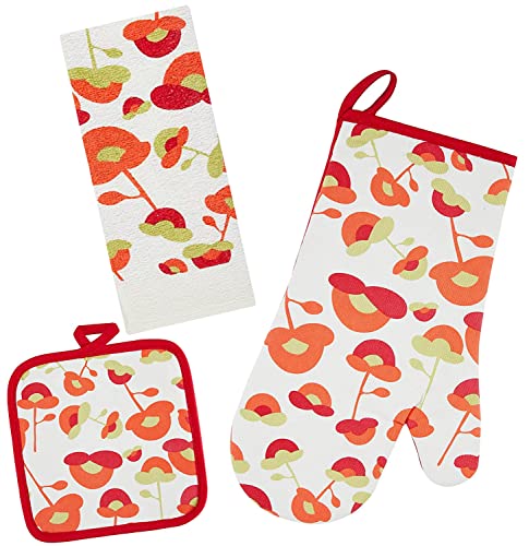 Oven Mitts and Potholders Dish Towles Set 100% Cotton for Perfect for Gifting (16 Ounce)