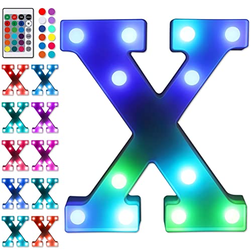 Colorful LED Letter Lights with Remote