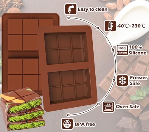 Deep Mini Sized Chocolate Bar Mold with 1 Scraper