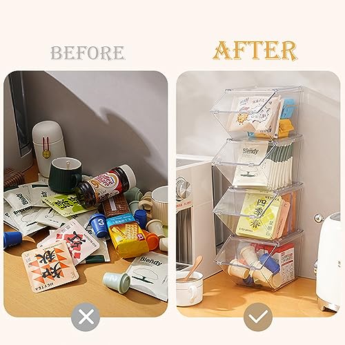 Front Opening Stackable Tea Bag Organizer (2 Count)