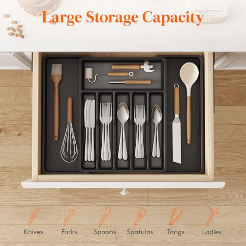 Extra Large Silverware Drawer Organizer