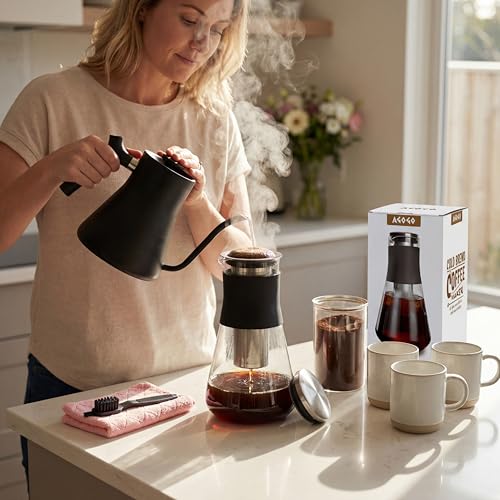 54oz Glass Coffee Maker & Pitcher for Iced Tea & Fruit Infusions (56 Ounce)