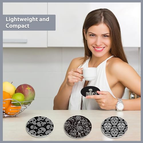 Drink Coasters Set of 6 with Holder