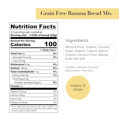 Grain Free Banana Bread & Muffin Baking Mix (9.3 Ounce)