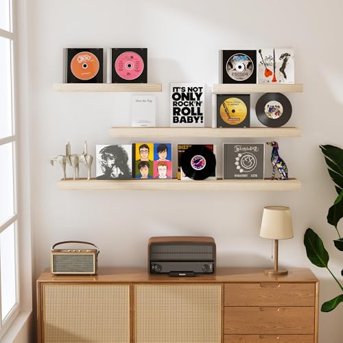 Natural Wood Floating Shelves 48”