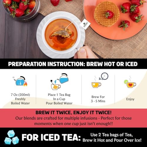 Strawberry Black Tea Bags (25 Count)