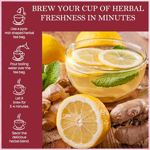 Tealeaf & Co. Orange Ginger Mint Tea Blended with Fresh Herbs and Spices (7.055 Ounce)
