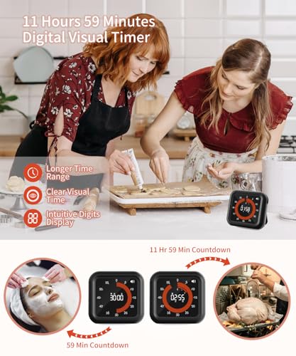 Digital Magnetic Visual Kitchen Timer