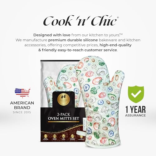 Premium Heat Resistant Oven Mitts (2 Count)