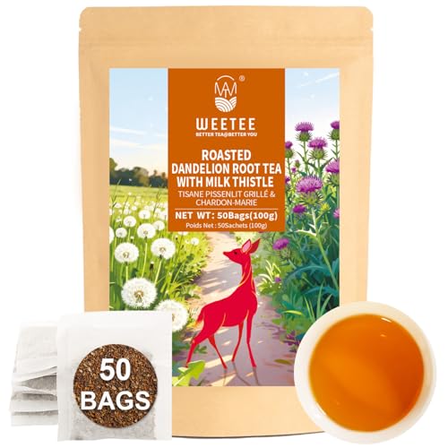Roasted Dandelion Root Tea with Milk Thistle (50 Count)