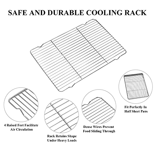 Baking Sheet with Rack Set [2 Sheets + 2 Racks]